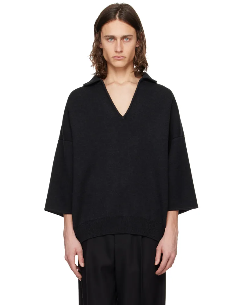 Fear of God Gray Jacquard Polo Melange