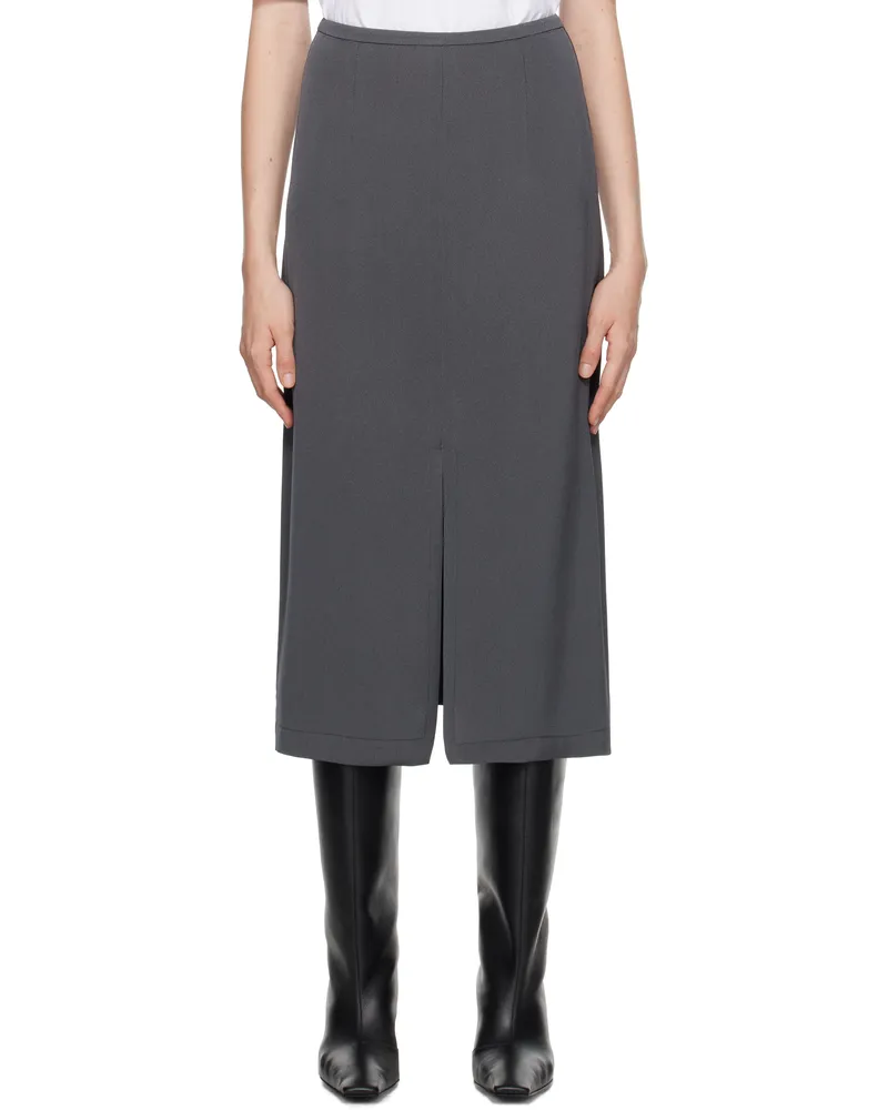 FRANKIE Shop Gray Judy Midi Skirt Light
