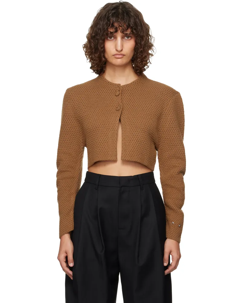 Adererror Brown Cropped Cardigan Brown