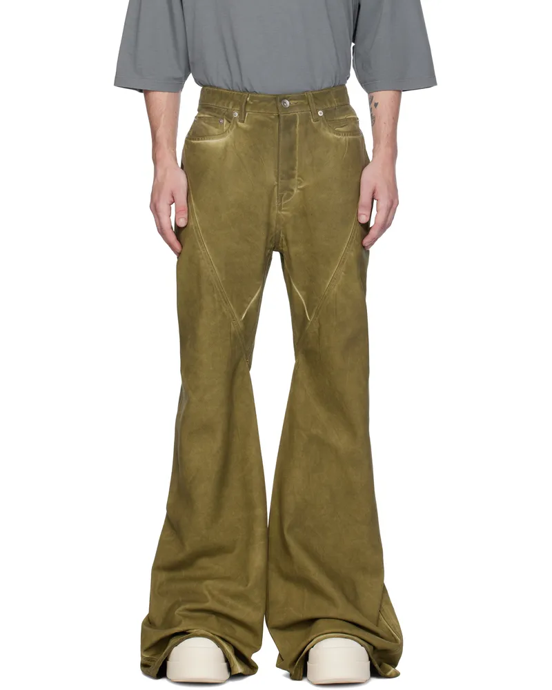 DRKSHDW by Rick Owens Khaki Porterville Bias Bootcut Jeans 85
