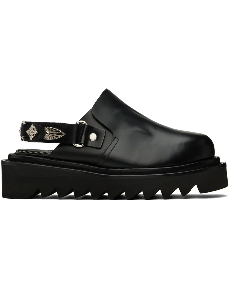 Toga Black Embellished Loafers Aj1239