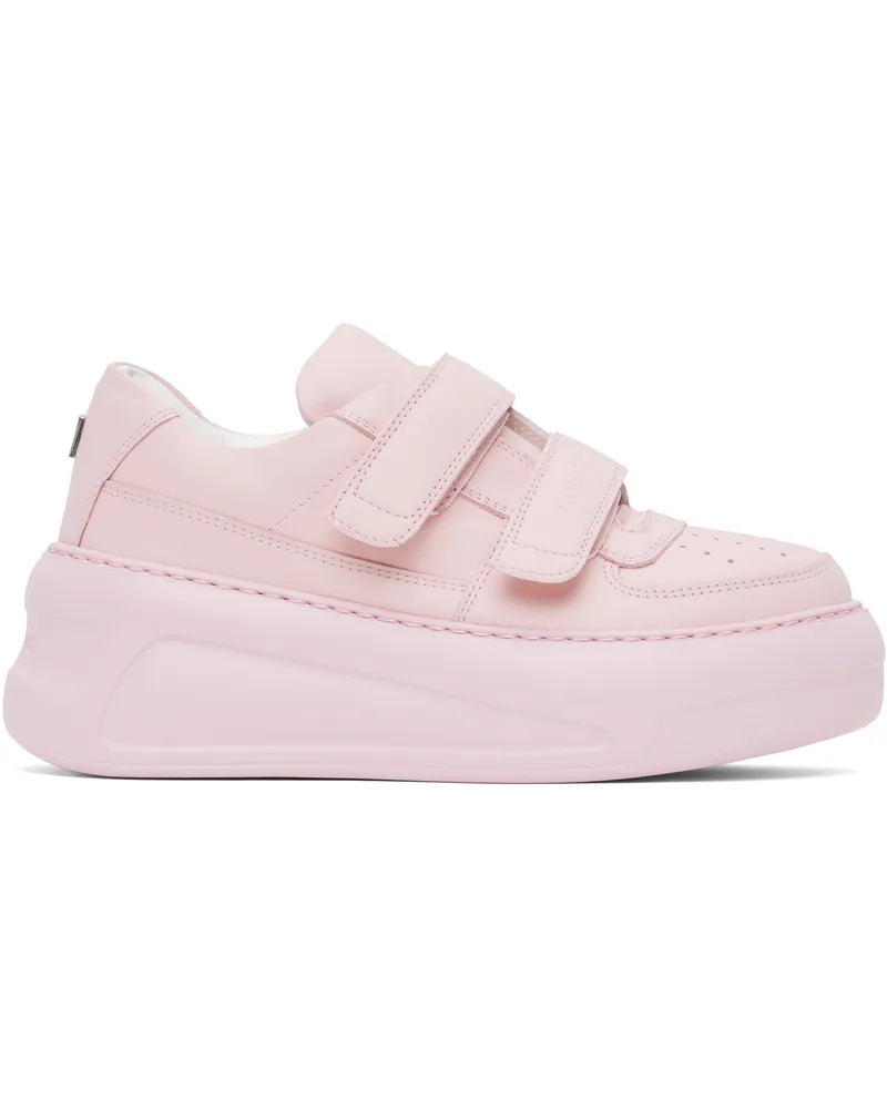 Acne Studios Pink Velcro Strap Platform Sneakers Bky