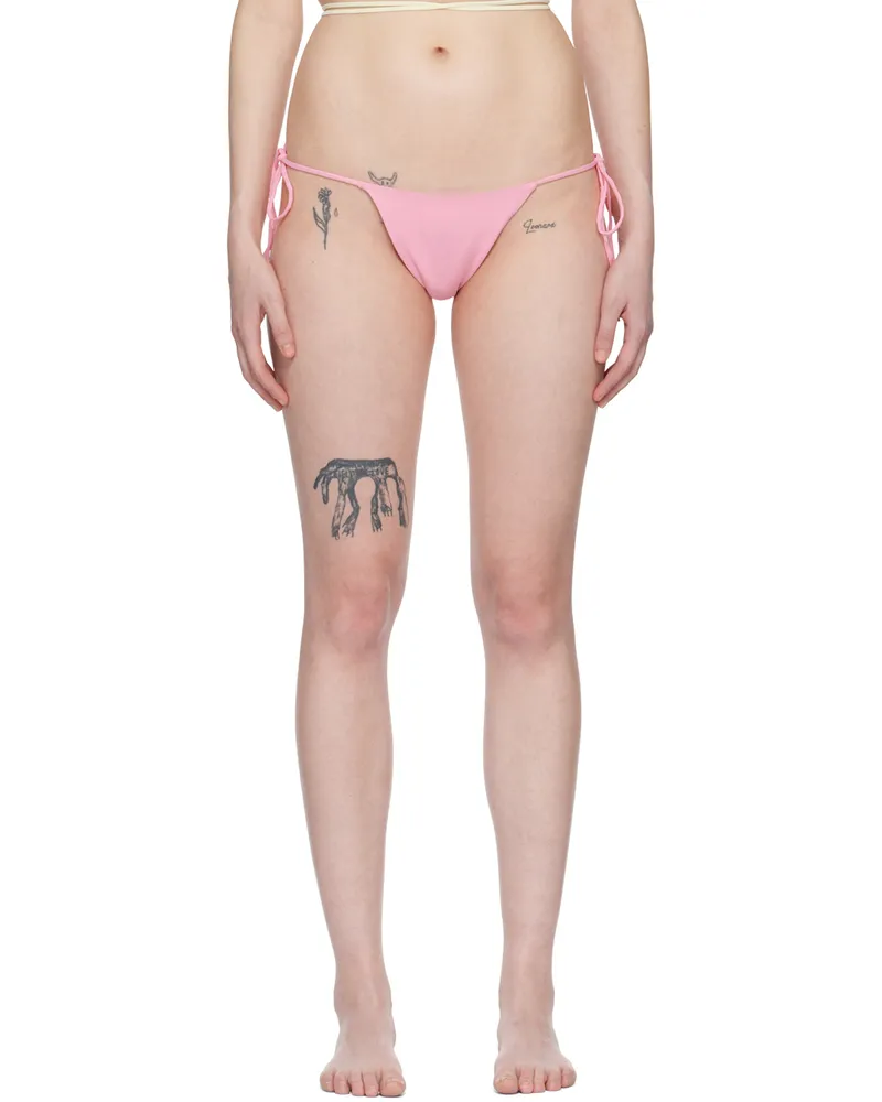 Magda Butrym Pink Self-Tie Bikini Bottoms Pink