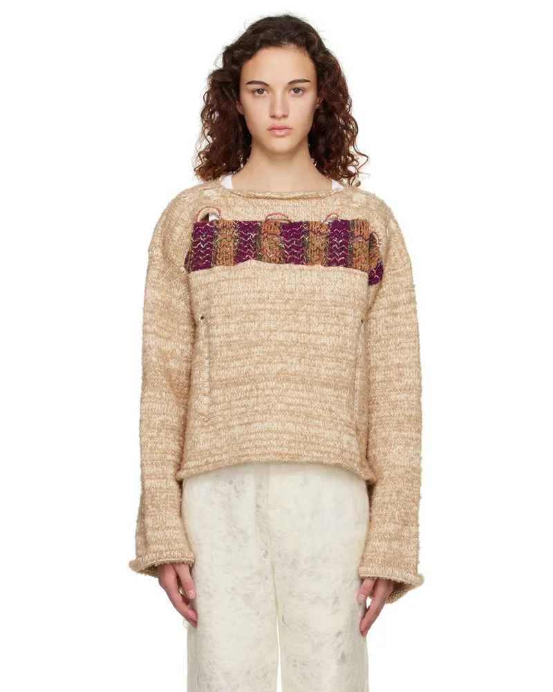 VITELLI Beige Cosmic Rainbow Sweater Beige