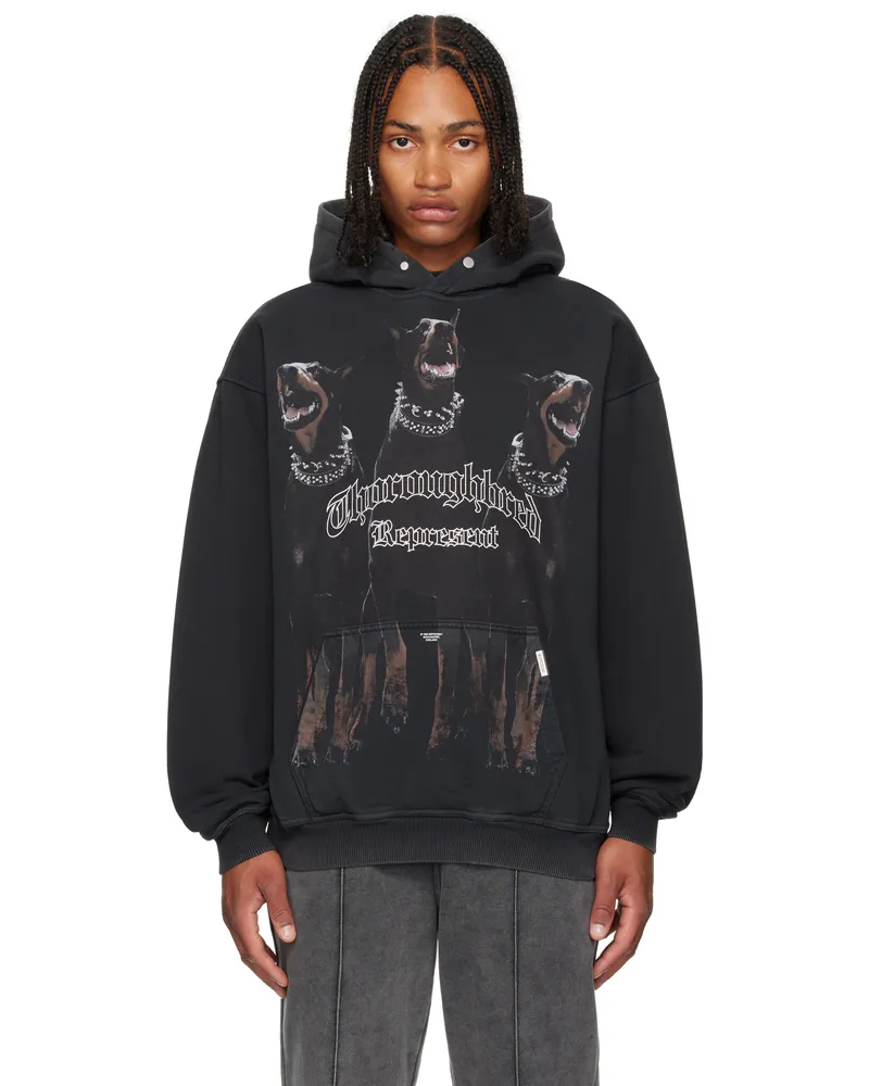 REPRESENT Black 'Thoroughbred' Hoodie Vintage