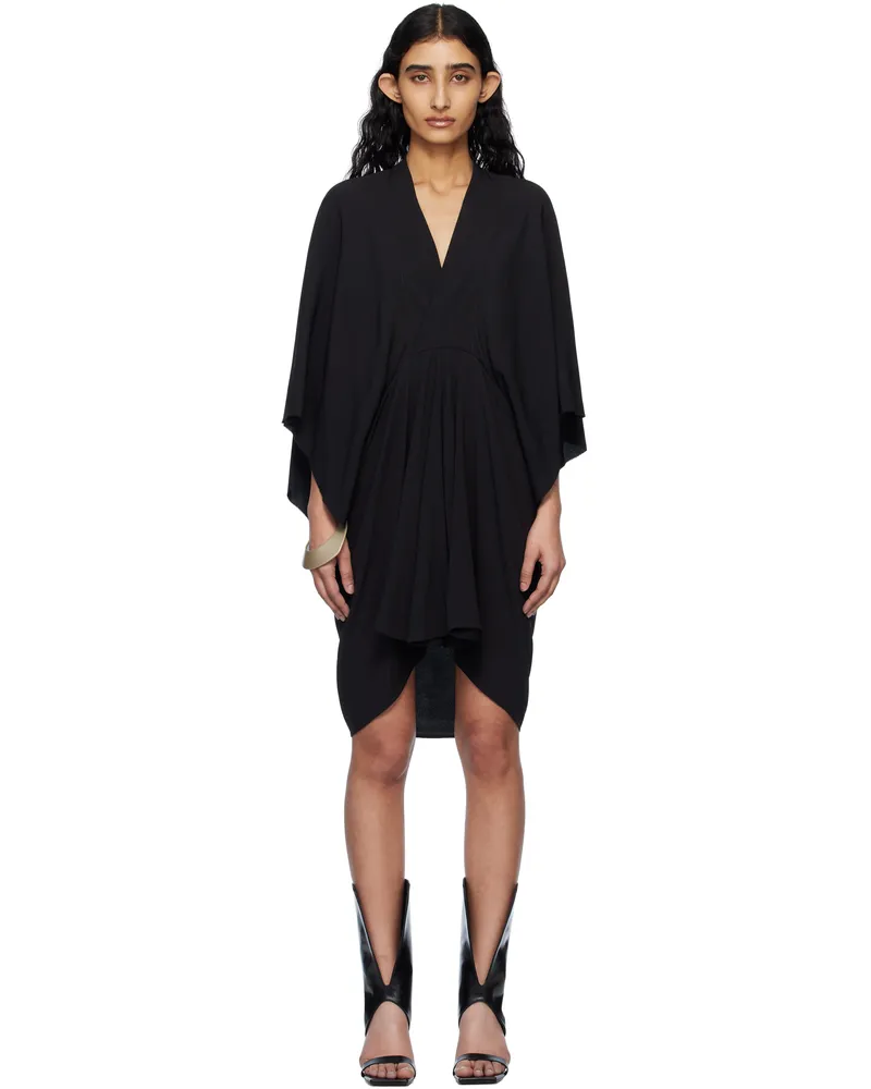 Rick Owens Black Hollywood Half Moon Minidress 09