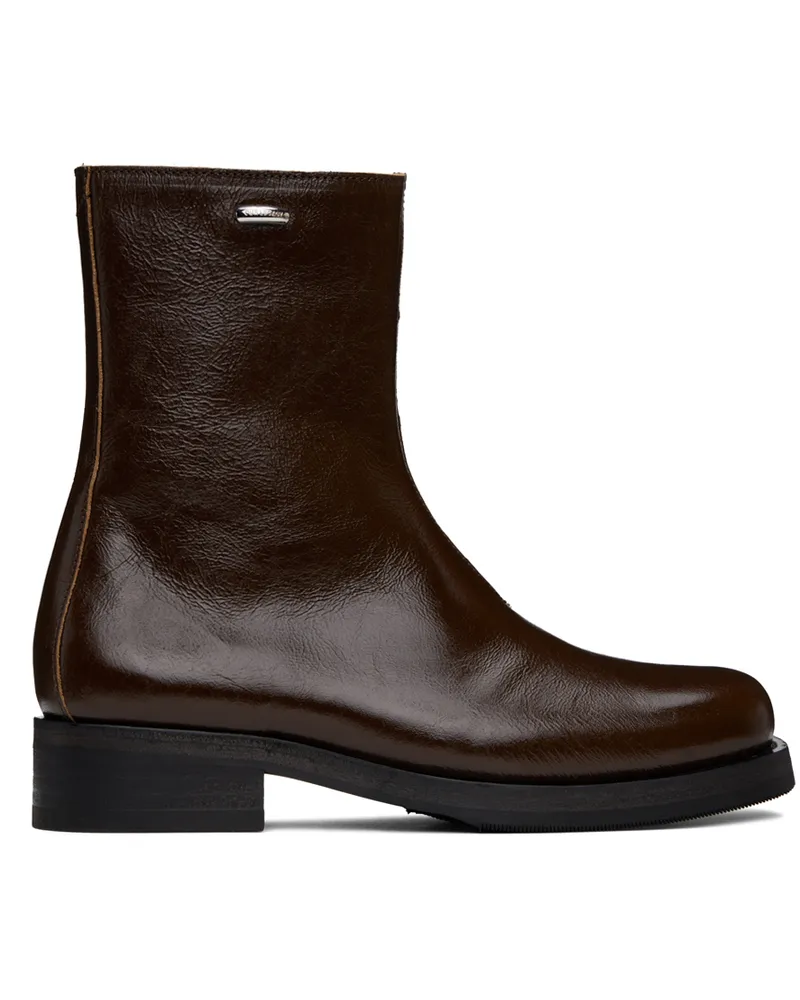 Our Legacy Brown Camion Boots Olive