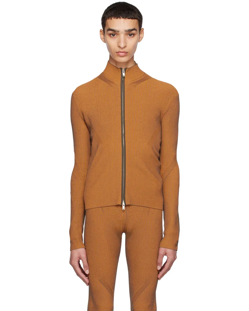 Dion Lee Orange Angled Rib Sweater Safety