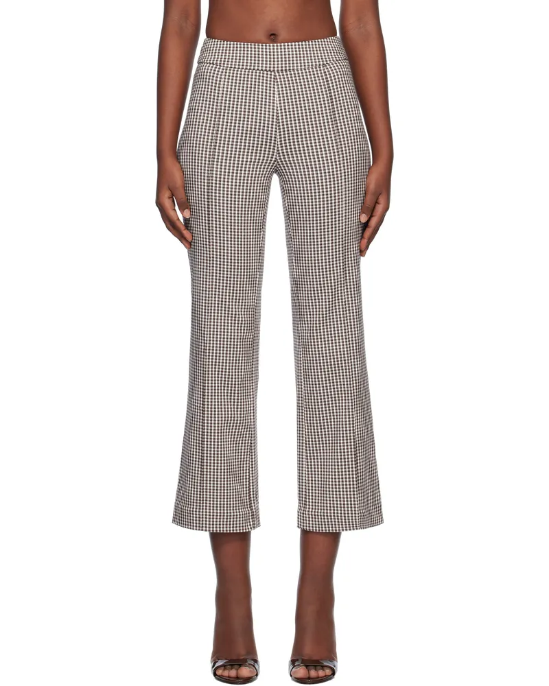 STAUD Brown & White Knack Trousers Dcmc