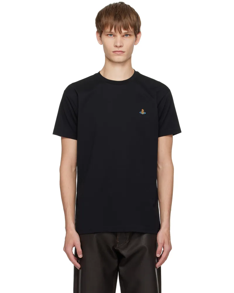 Vivienne Westwood Black Classic Multicolour Orb T-shirt Ss25-black