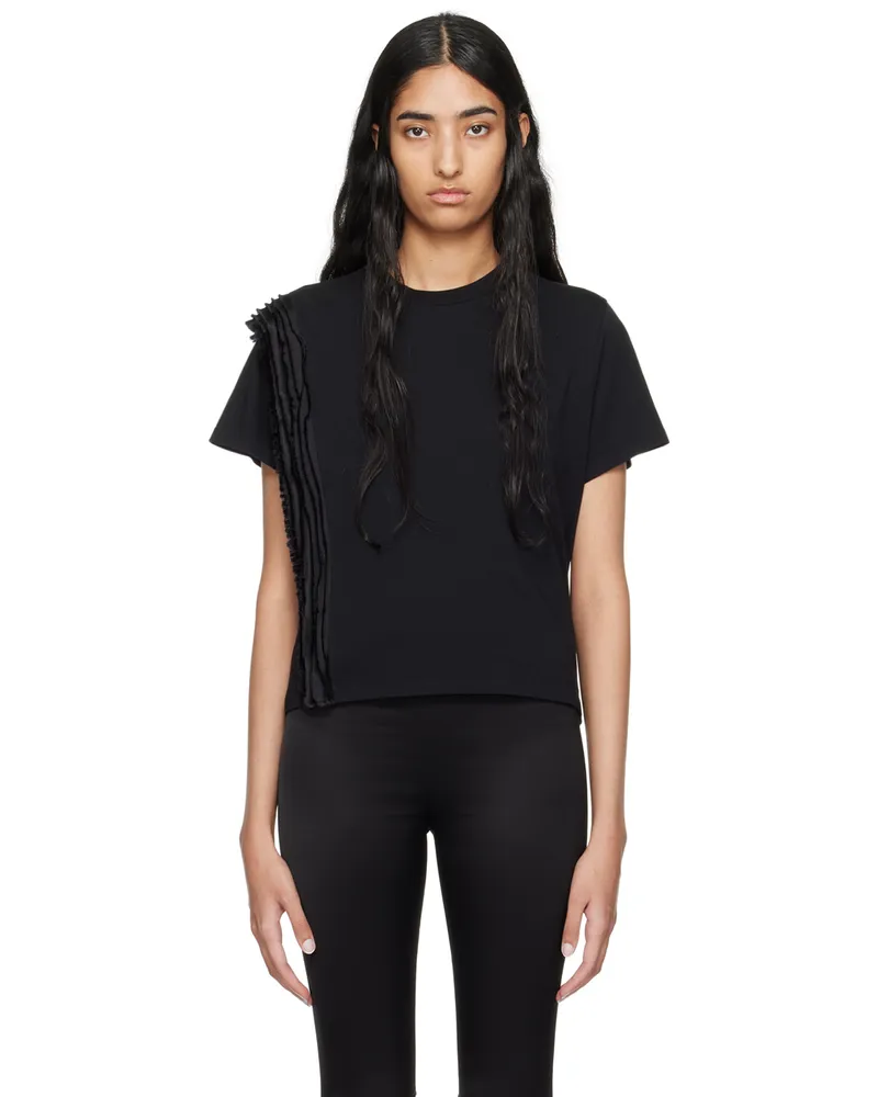 Maison Margiela Black Pleated T-Shirt 900