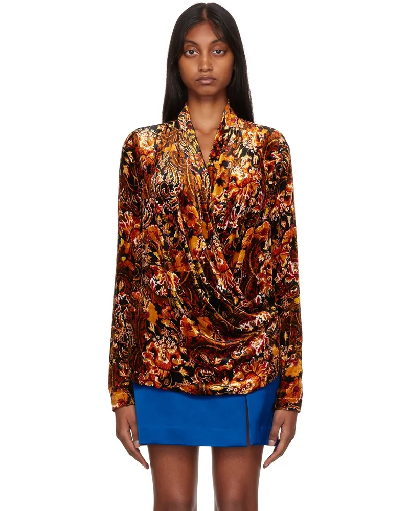 Dries van Noten Black Gathered Blouse 353