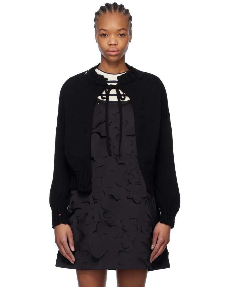 Marni Black Worn Ribs Sweater 00n99