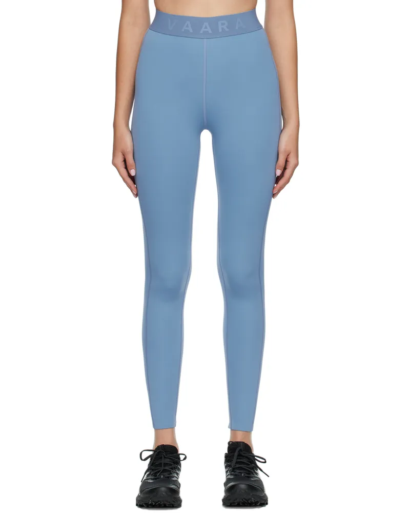 VAARA Blue Nylon Sport Leggings Blue