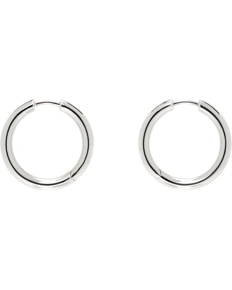 Tom Wood Silver Classic Hoop Medium Earrings Sterling