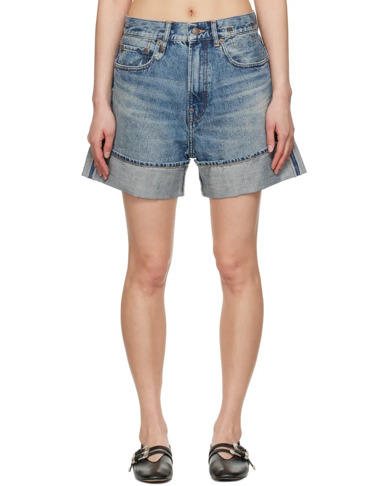 R13 Blue Nina Denim Shorts Barter