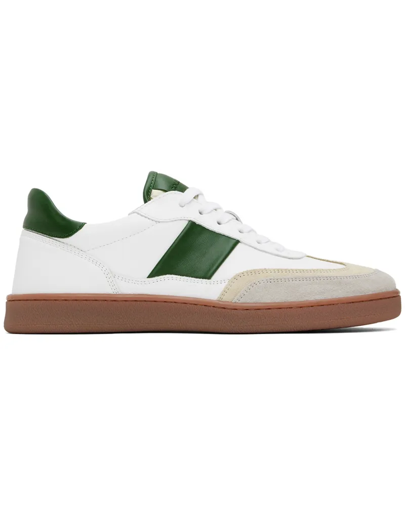 Collegium White & Green Pillar Court II Sneakers White