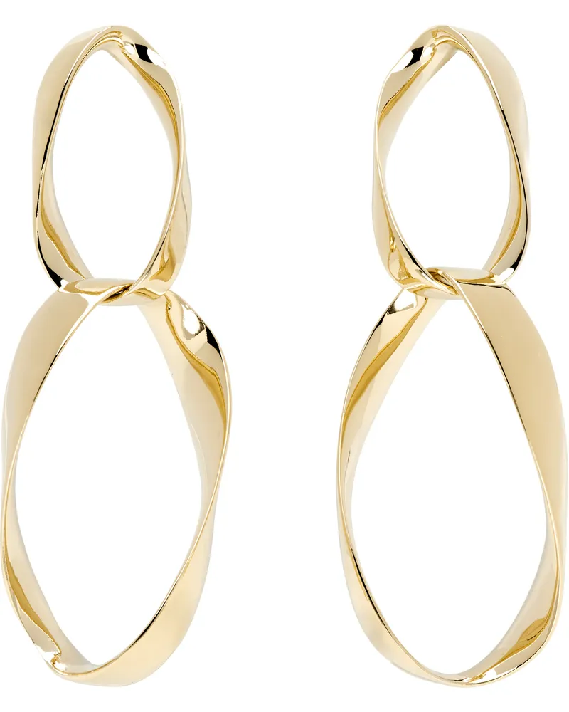 Isabel Marant Gold Long Twisted Earrings Gold