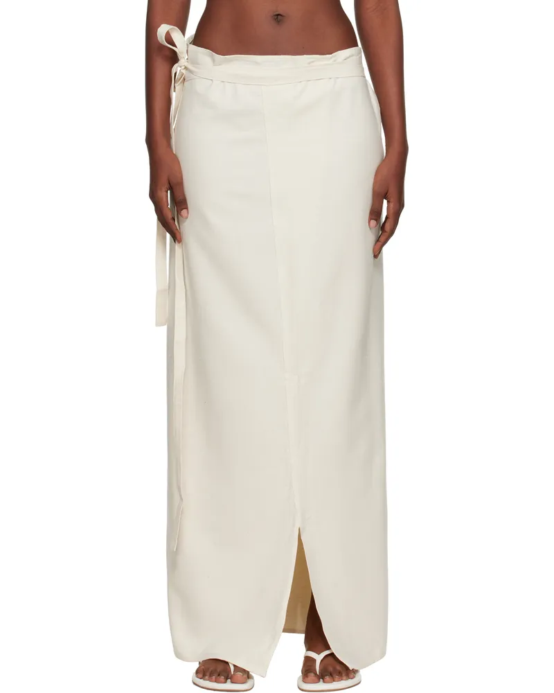 Baserange Off-White Venn Maxi Skirt Undyed