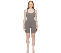 Gray Outdoor Mid Thigh Jumpsuit