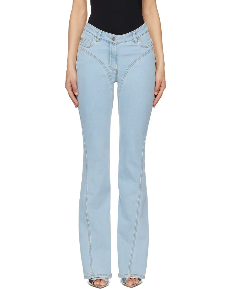 Thierry Mugler Blue Curved Seam Jeans 6048