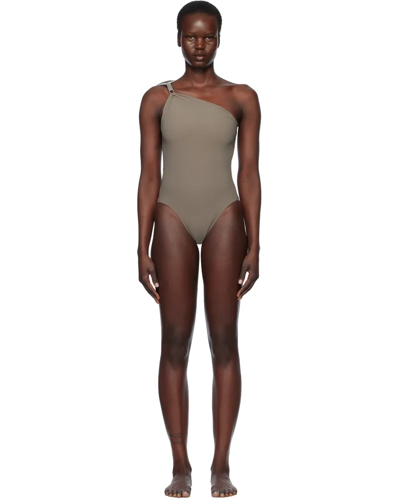 Rick Owens Gray Hollywood Hydra Swimsuit 34