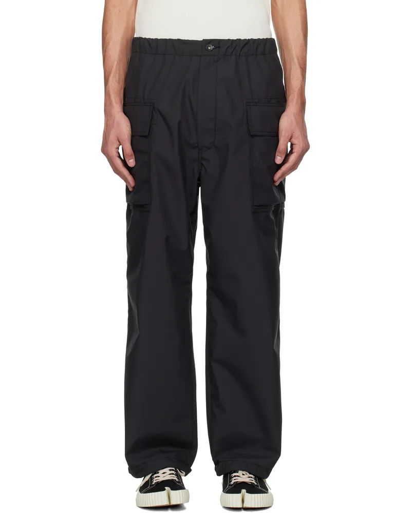 nanamica Black 3L PERTEX SHIELD Cargo Pants Black