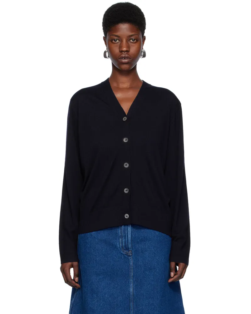 Studio Nicholson Navy Kosumo Cardigan Darkest