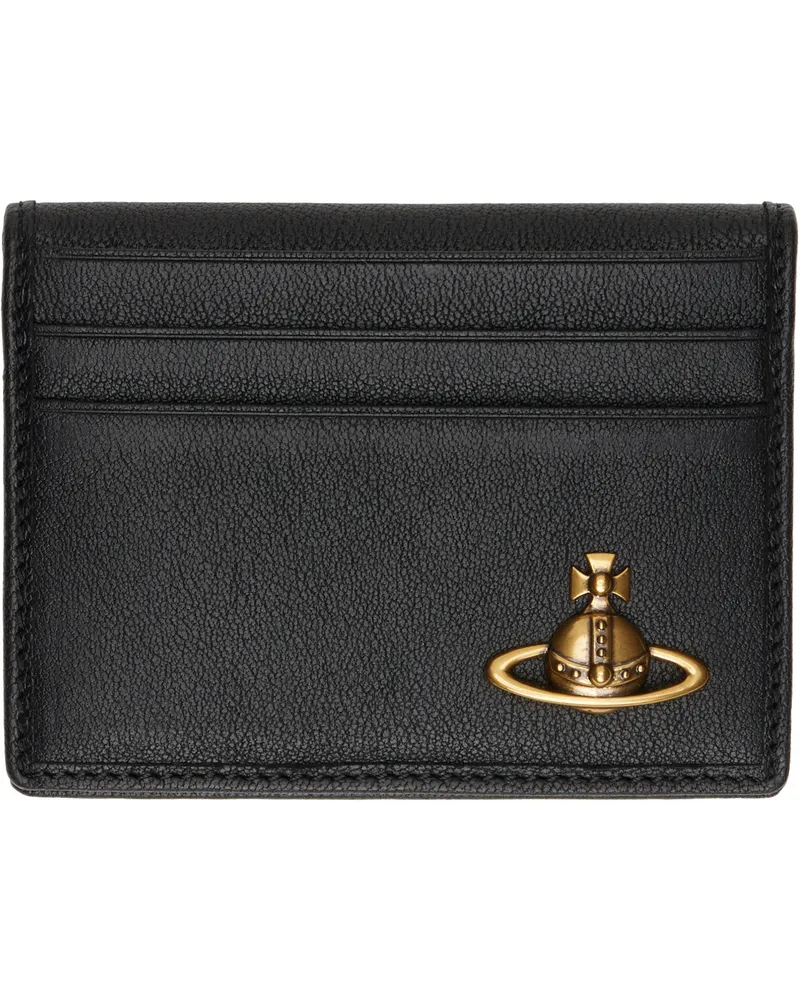 Vivienne Westwood Black Lambskin Man. Card Holder Ss25-n401