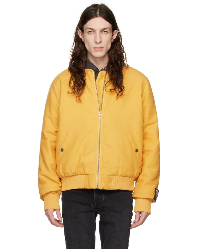 ksubi Yellow Royalty Bomber Jacket Yellow