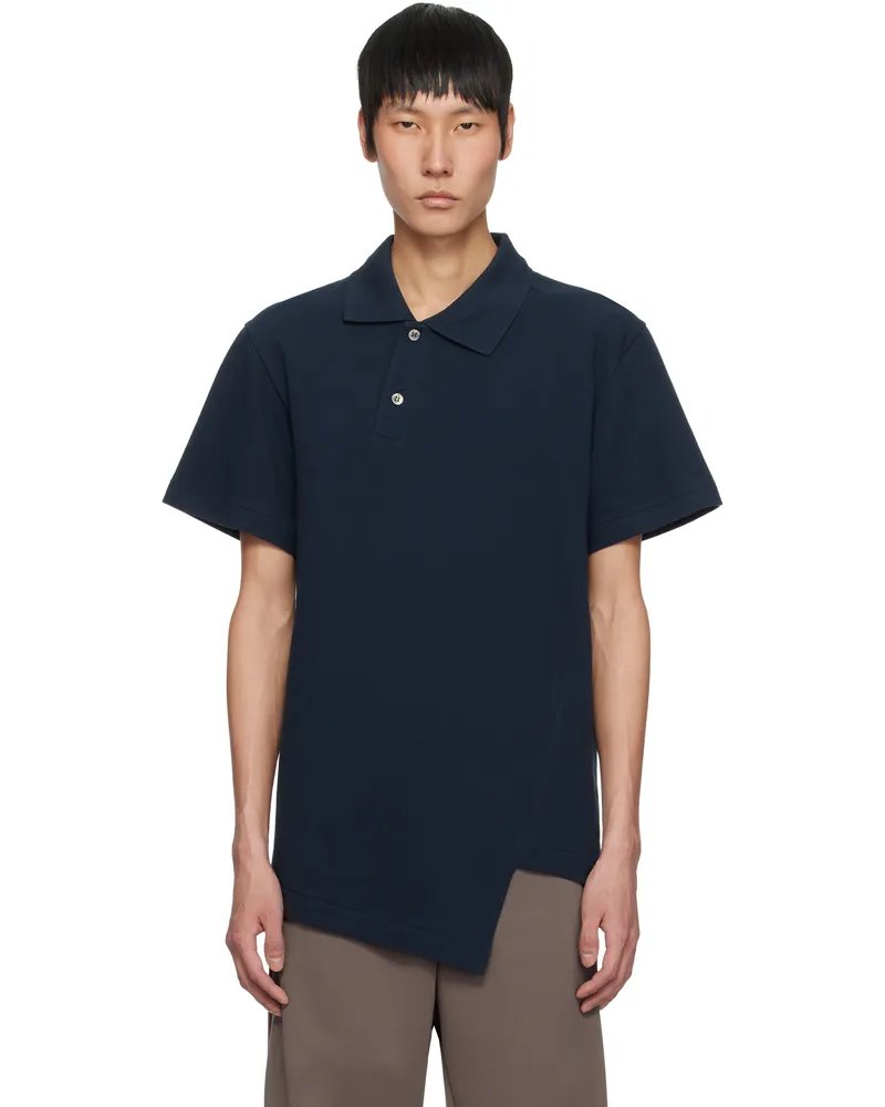 Comme des Garçons Navy Asymmetric Polo 1