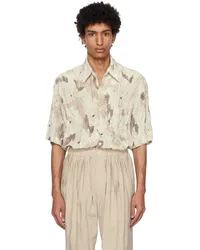 Christophe Lemaire Beige Floral Shirt Mudusty