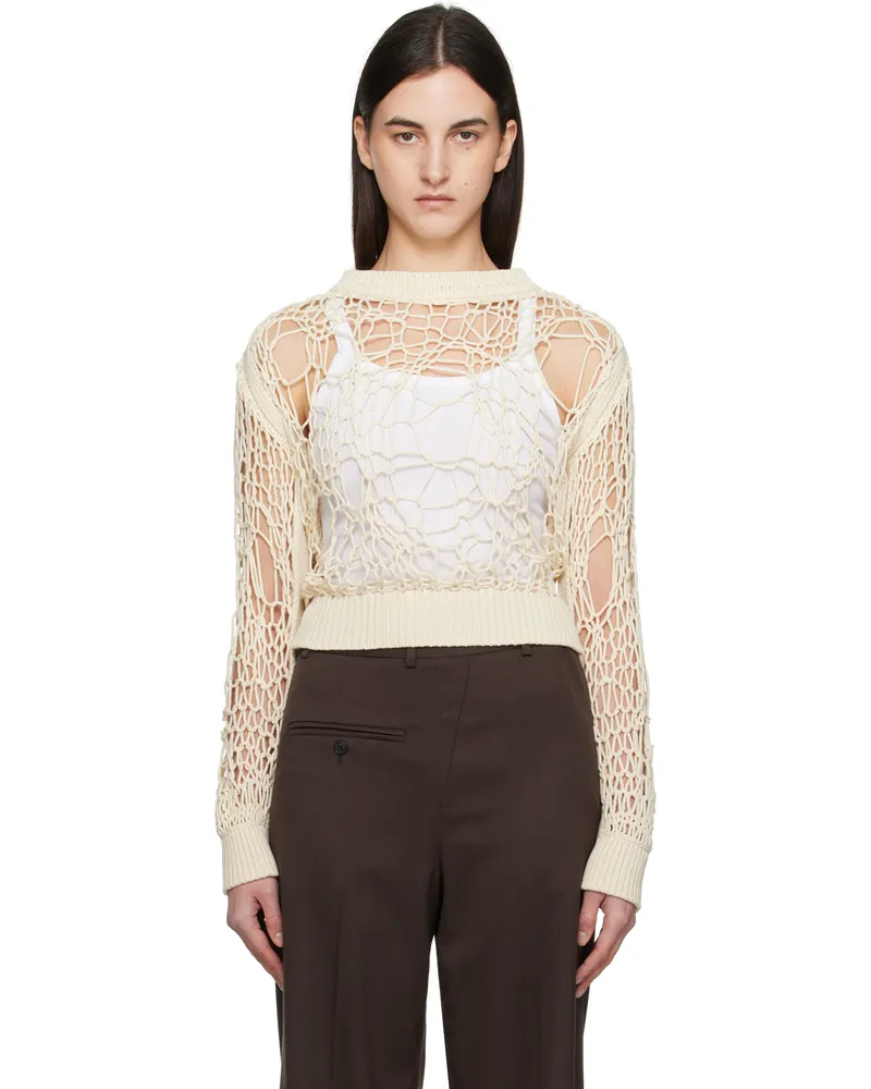 Maison Margiela Off-White Messy Filet Crewneck 102