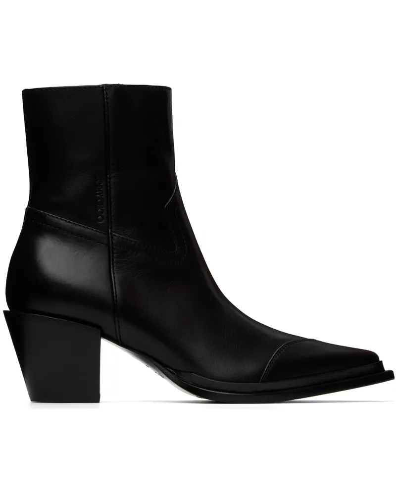 Jimmy Choo Black Cece 60 Boots Black