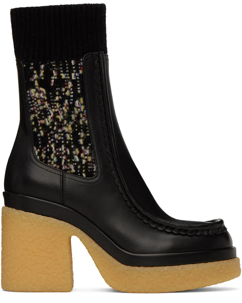 Chloé Black Jamie Sock Boots 001