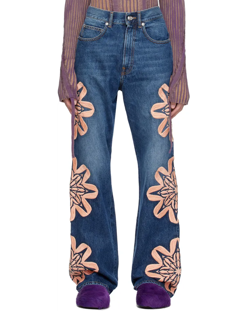 BLUEMARBLE Blue Embroidered Jeans Blue