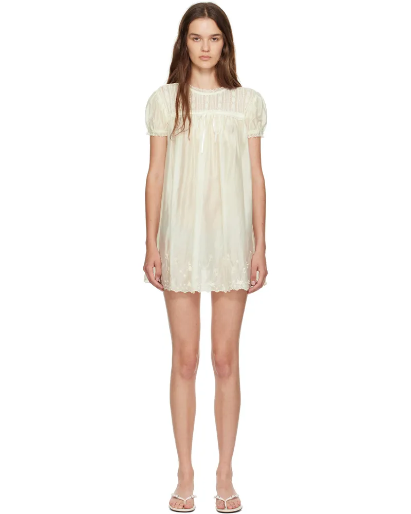 GUIZIO Off-White Aviva Dress White