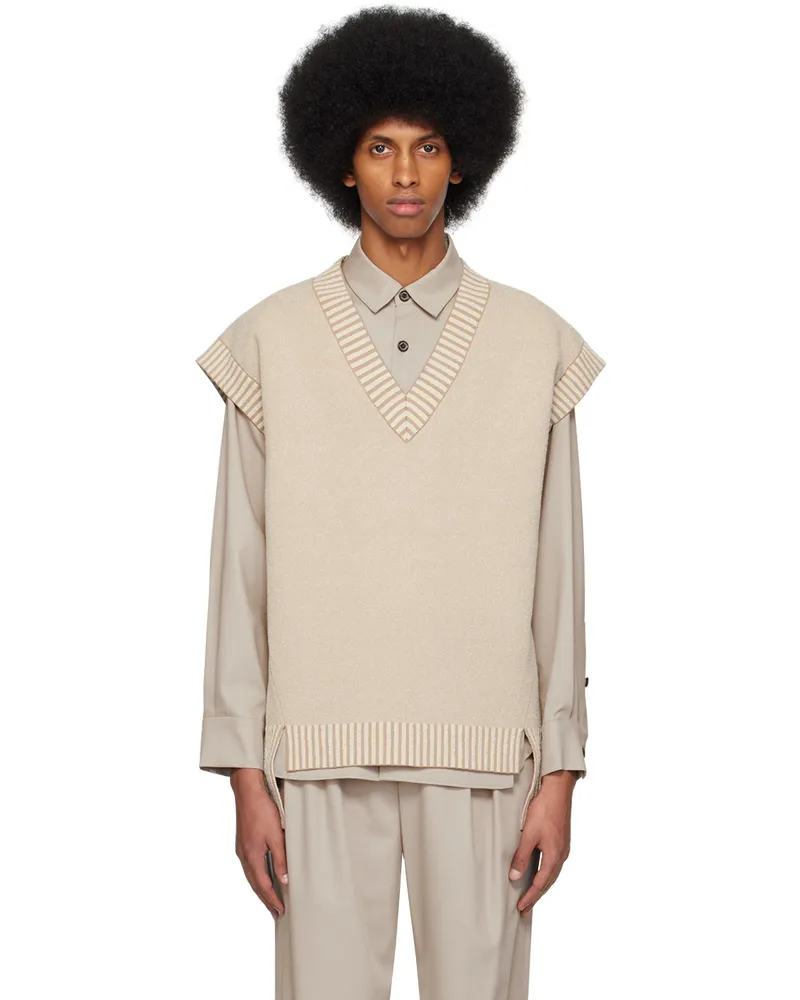 Rito Structure Beige Tennis-Tail Vest Beige