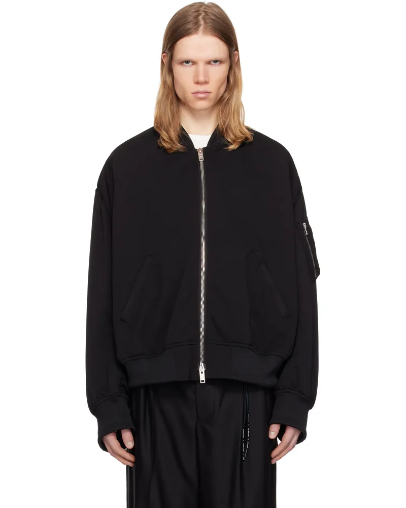 Mastermind World Black Jersey Bomber Jacket Black