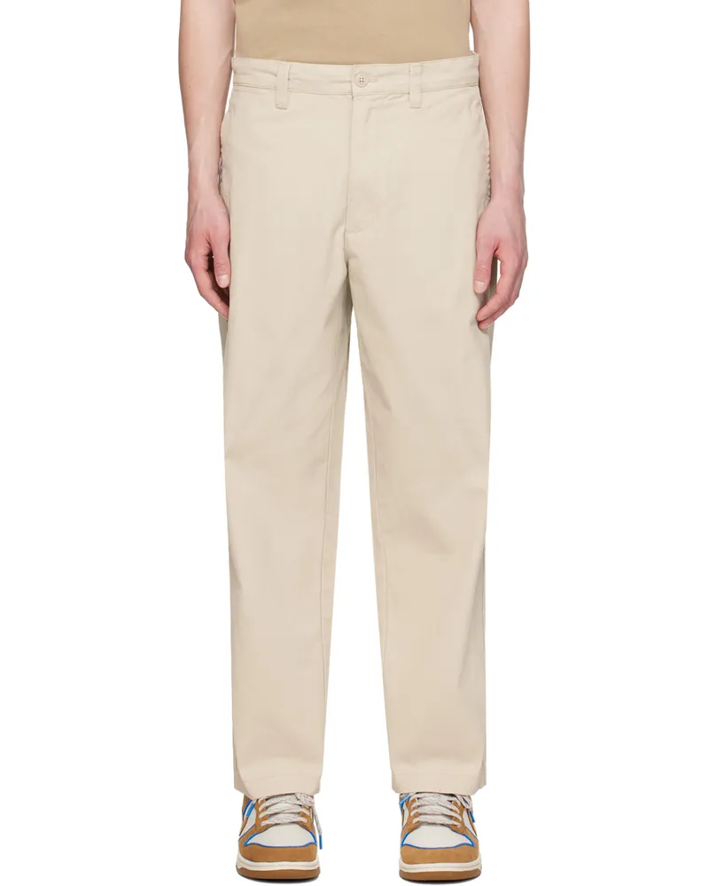 AAPE by A Bathing Ape Beige Embroidered Trousers Bge