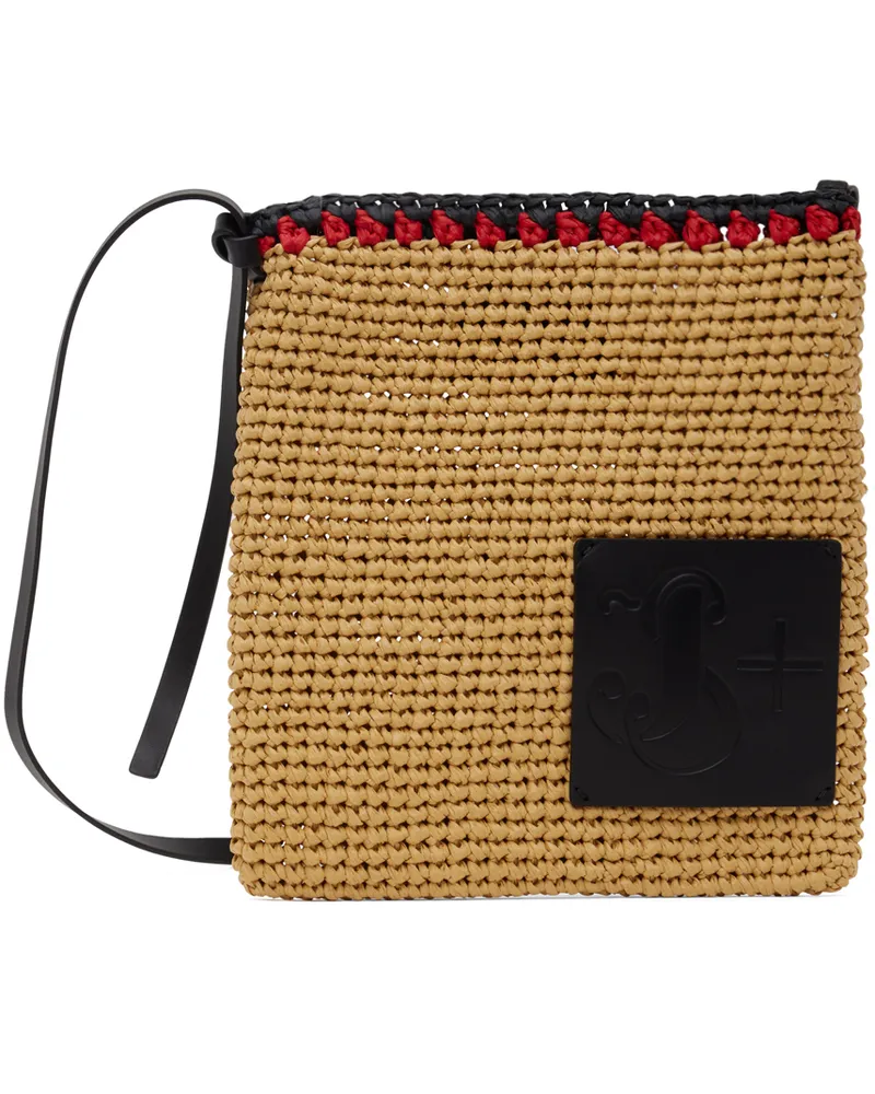 Jil Sander Beige Crochet Crossbody Bag 295
