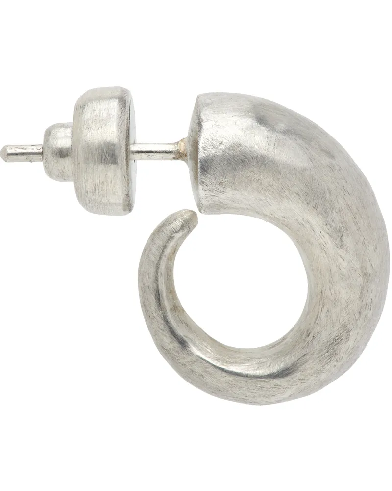 Parts Of Four Silver Little Horn Single Earring Matte