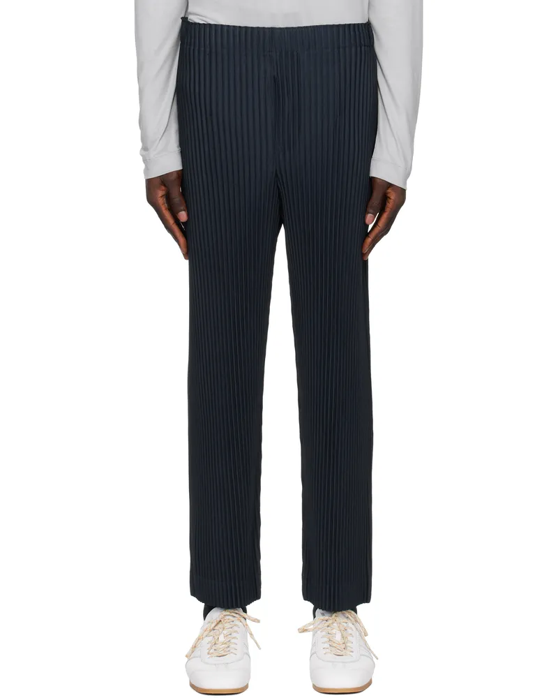 Issey Miyake Navy Monthly Color November Trousers 74-midnight