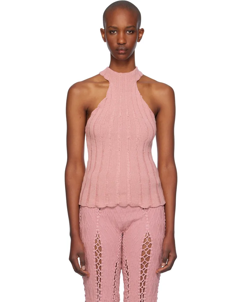 Isa Boulder Pink Lily Halter Neck Tank Top Soft