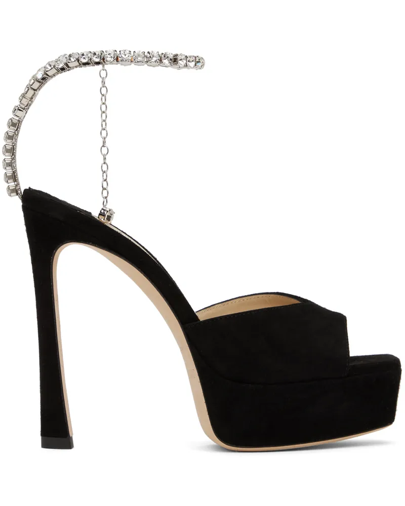 Jimmy Choo Black Saeda Platform 125 Heeled Sandals Black