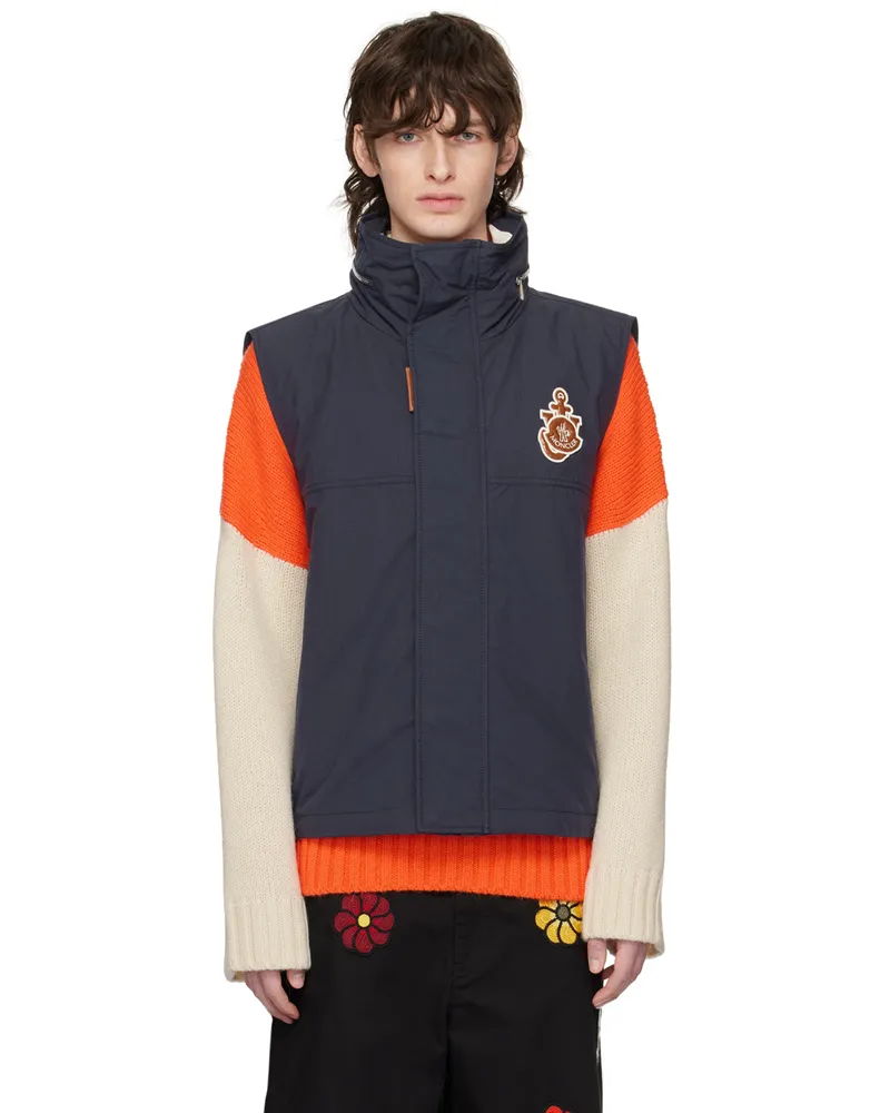 Moncler 1 Moncler JW Anderson Navy Tryfan Down Vest 742