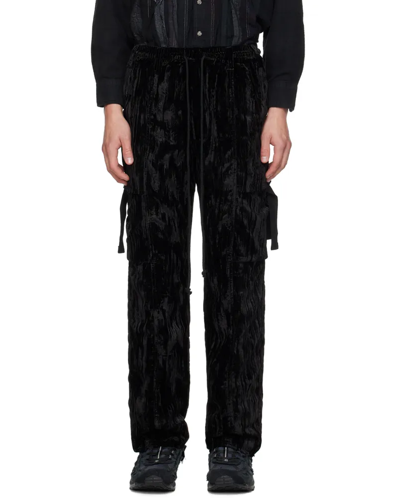 Song For The Mute Black Lined Cargo Pants Black