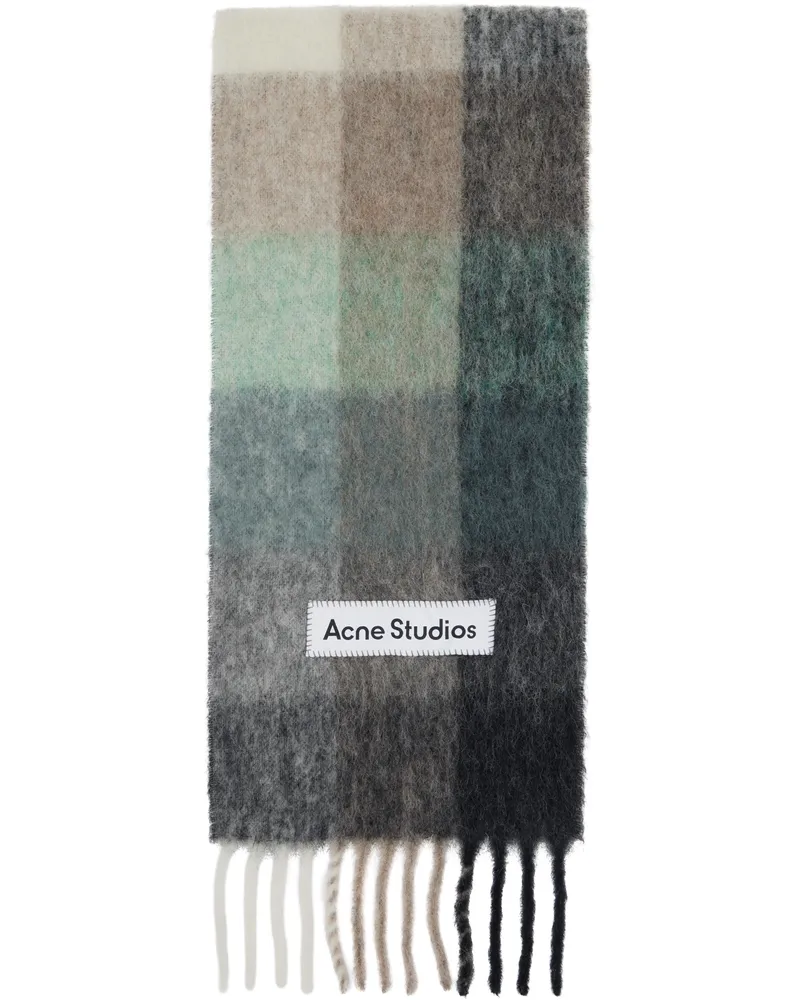 Acne Studios Multicolor Mohair Checked Scarf Bo8