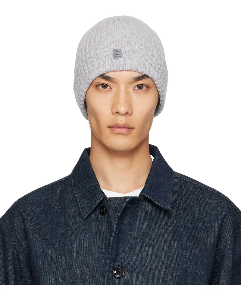 Givenchy Gray Ribbed Beanie Light