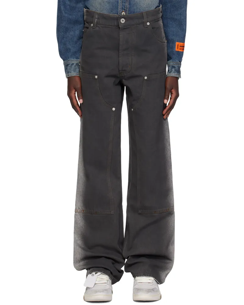 Heron Preston Black Gradient Jeans White